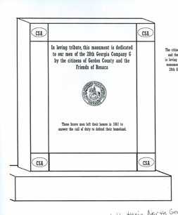 28th Georgia Monument Back